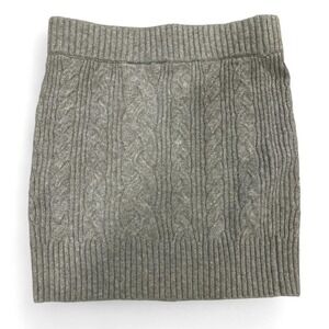 Brown cable knit mini skirt NWOT XS